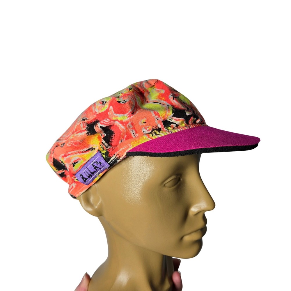 Vintage Bula USA Retro Abstract Print Hat Retro Neon‎